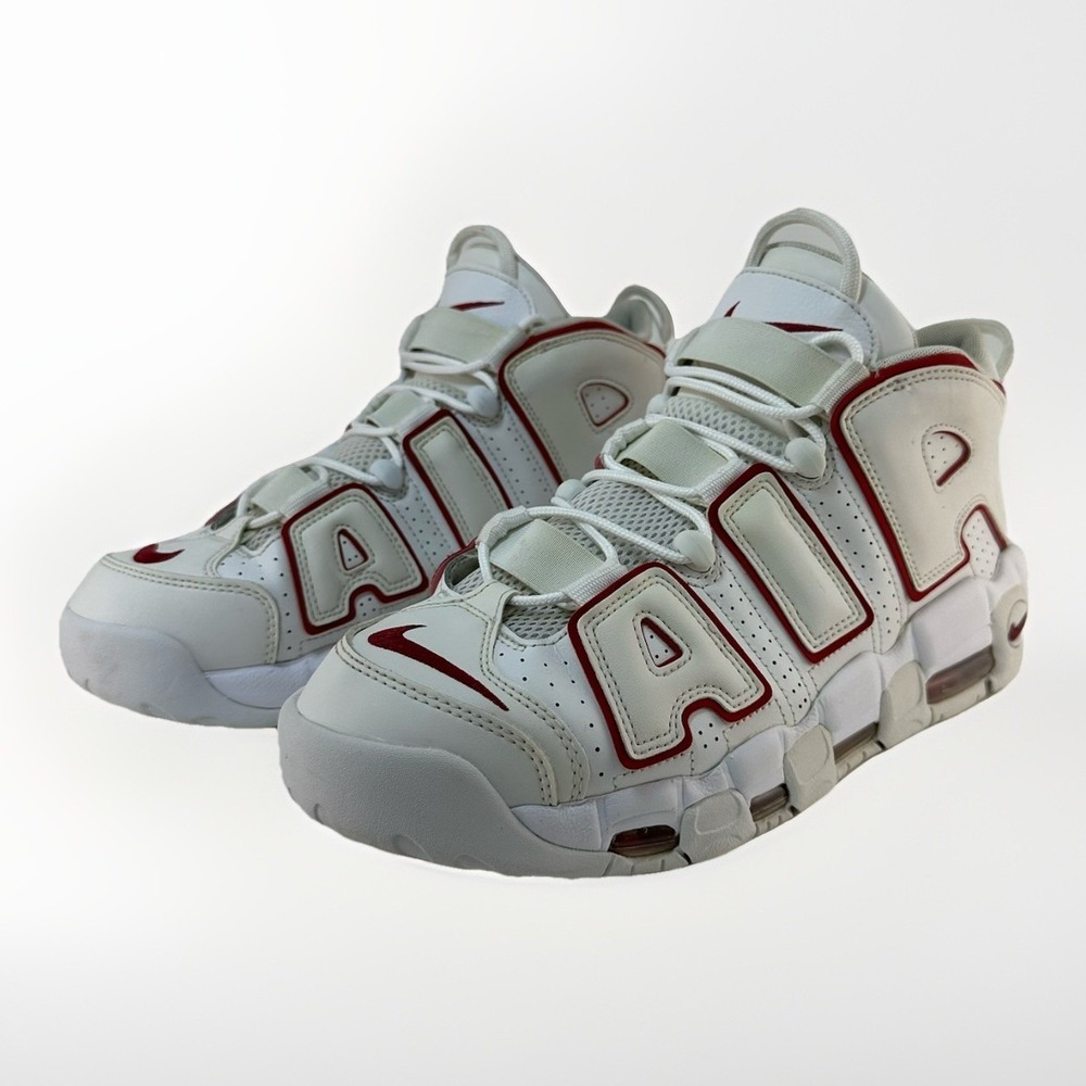 Nike Air More Uptempo 96 White Varsity Red 921948-102 Men's Size 10